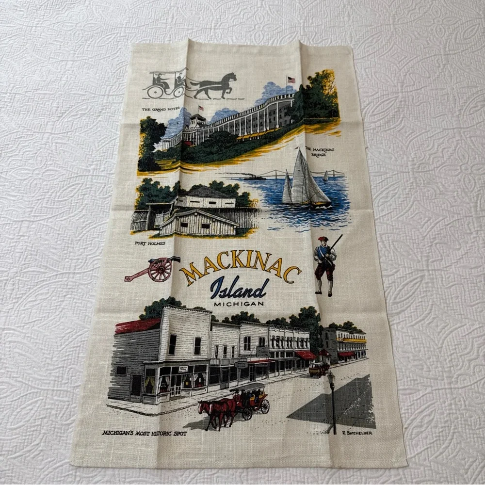 VTG (4) GLEN APPIN, Etc, Linen Cotton Tea Towel SCOTLAND Recipe Whisky Assorted‎